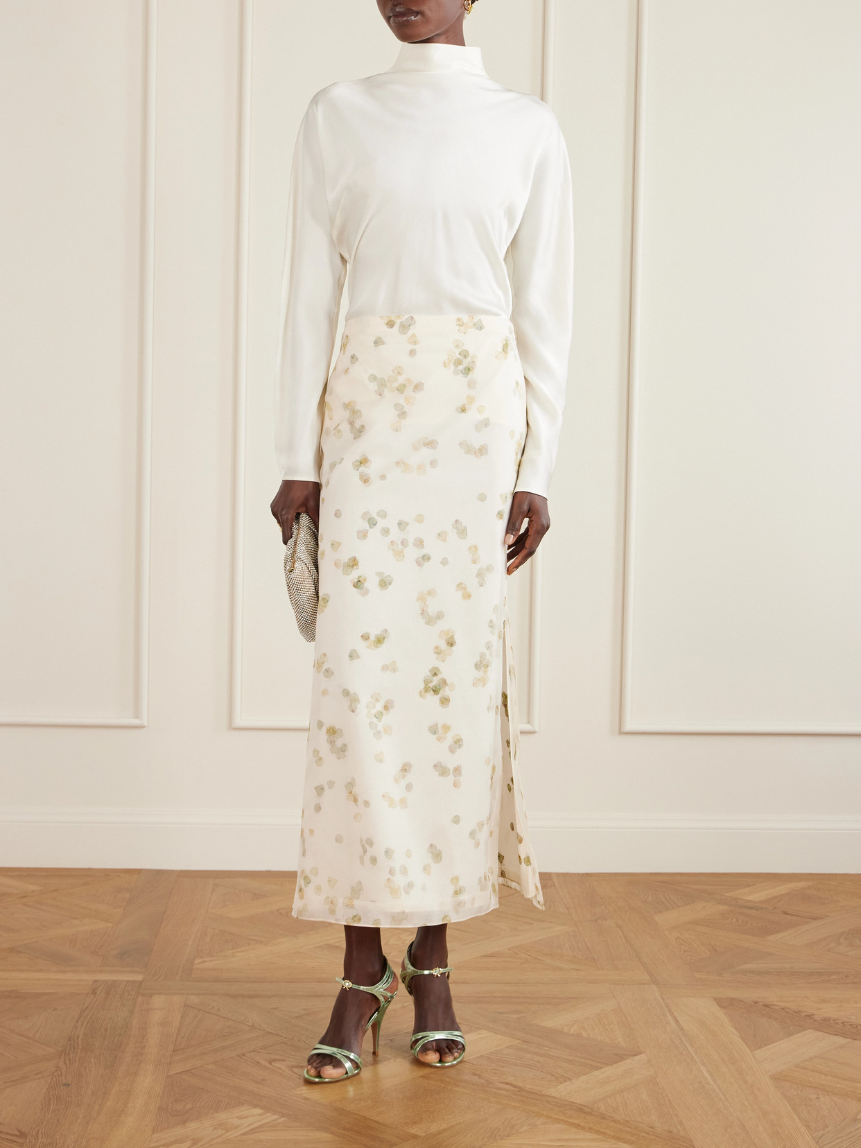 Linnie Printed Cotton-Blend Organza Maxi