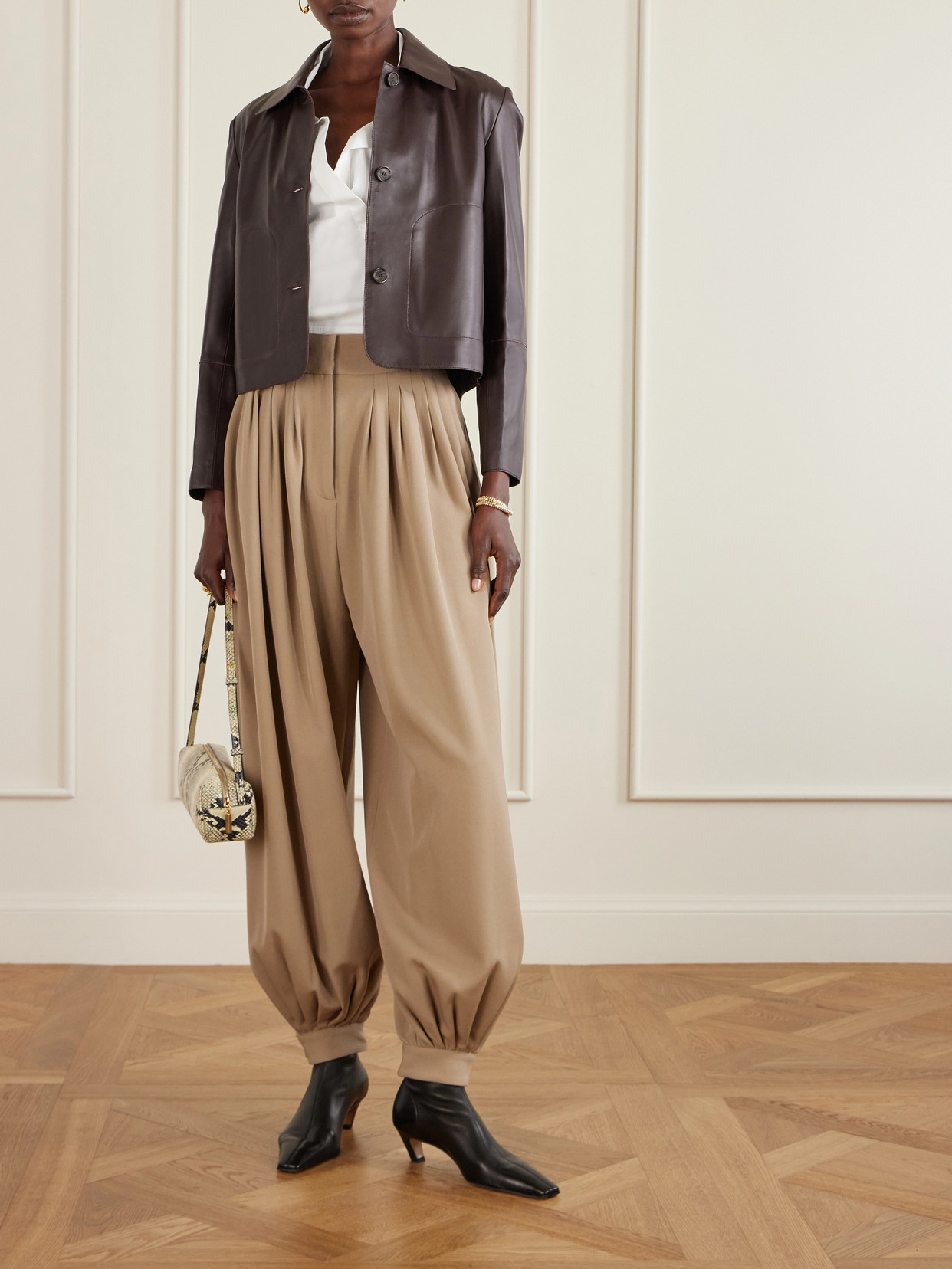Arthur Wrap-Effect Cotton-Blend Poplin Blouse