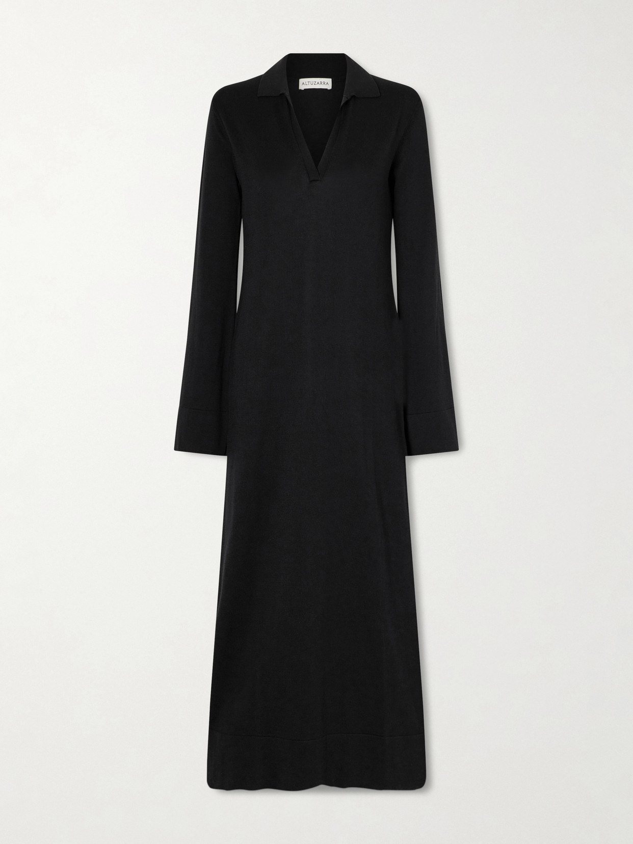 Altuzarra Arp Cotton And Silk-blend Maxi Dress In Black