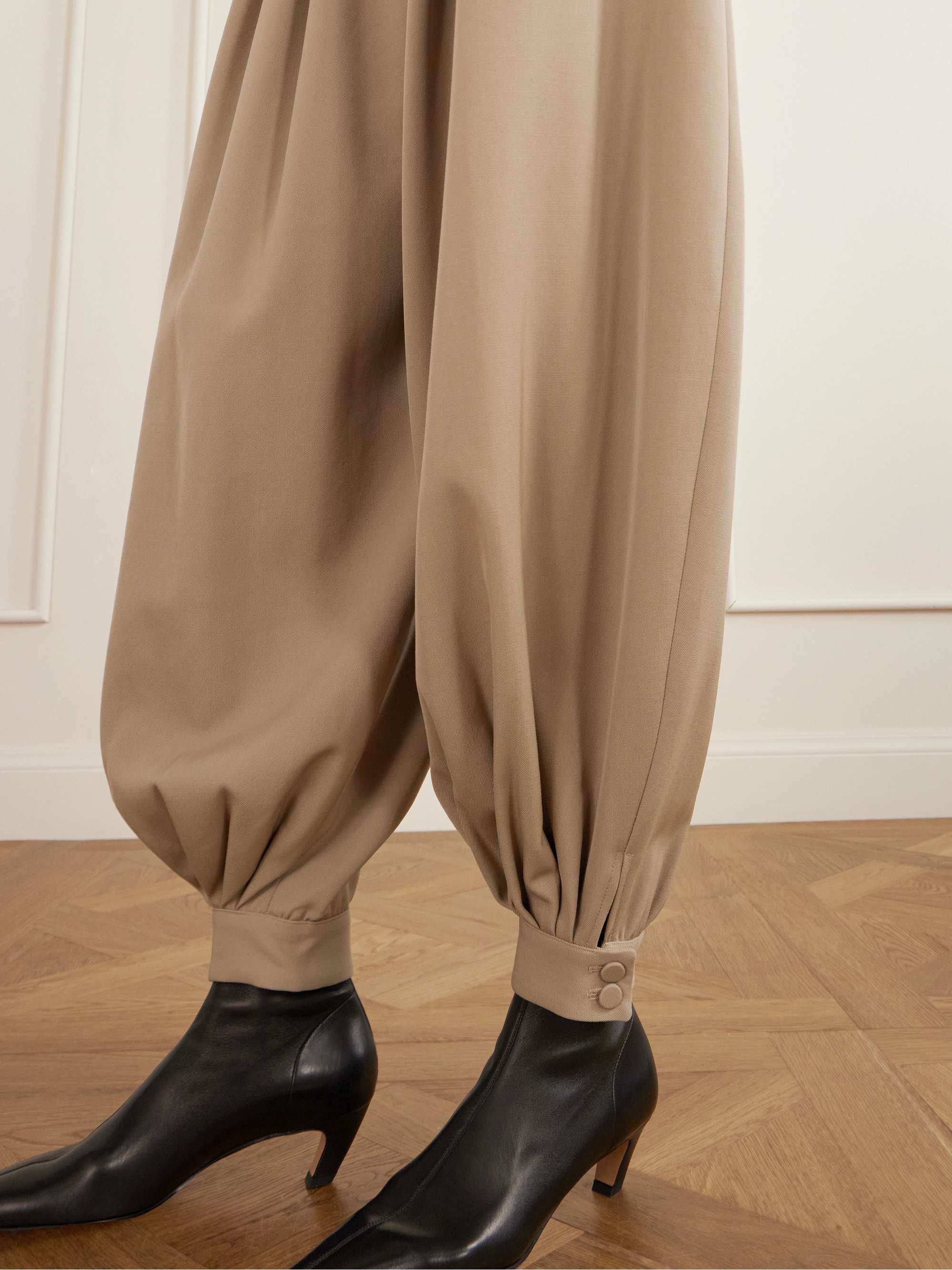 ALTUZARRA Chapman pleated wool-twill tapered pants | NET-A-PORTER