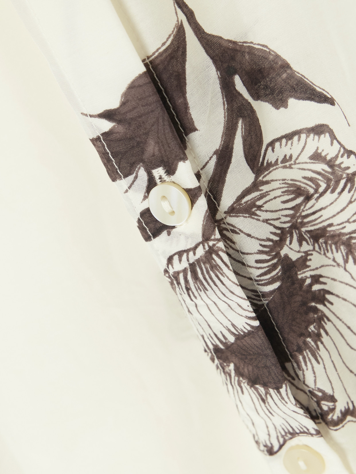 Kiki Obsidian Poppy Floral-Print Cotton And Silk-Blend Shirt
