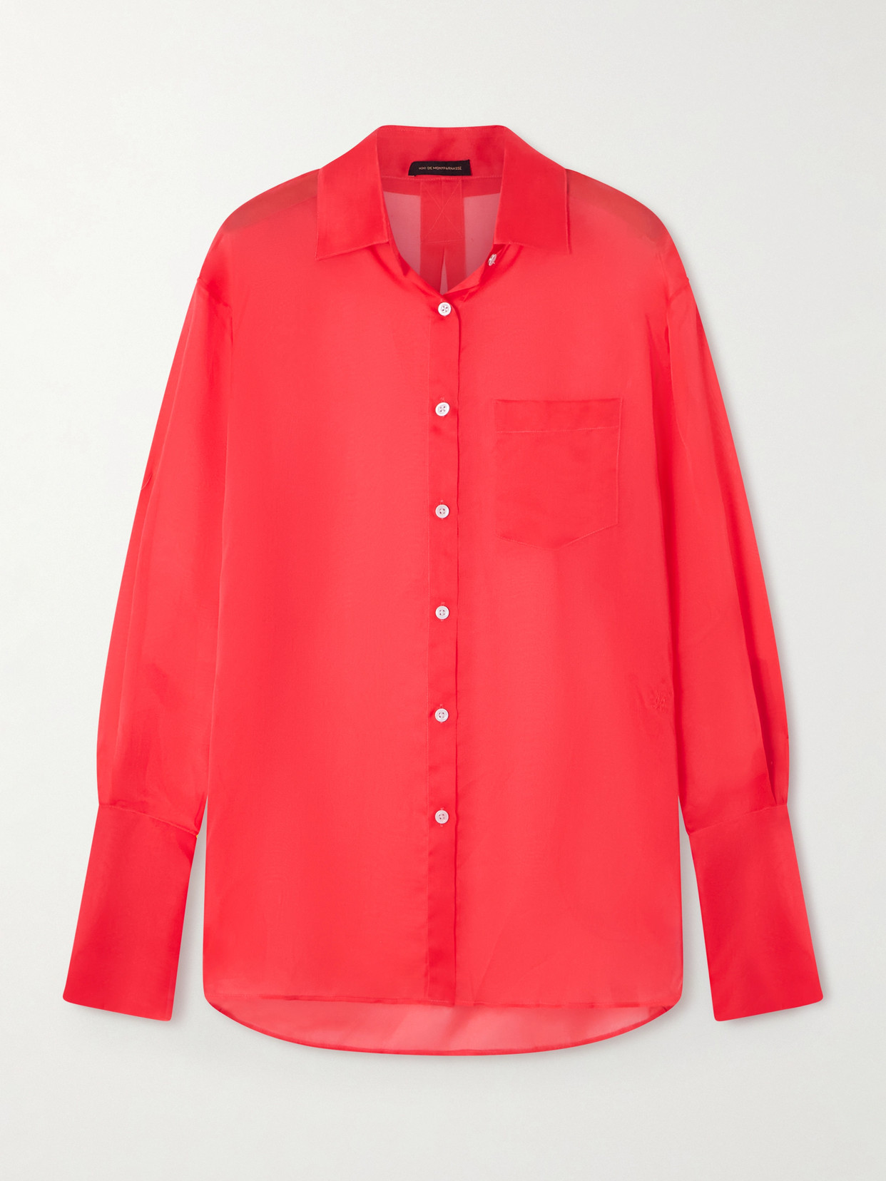 Kiki De Montparnasse Silk-organza Shirt In Red