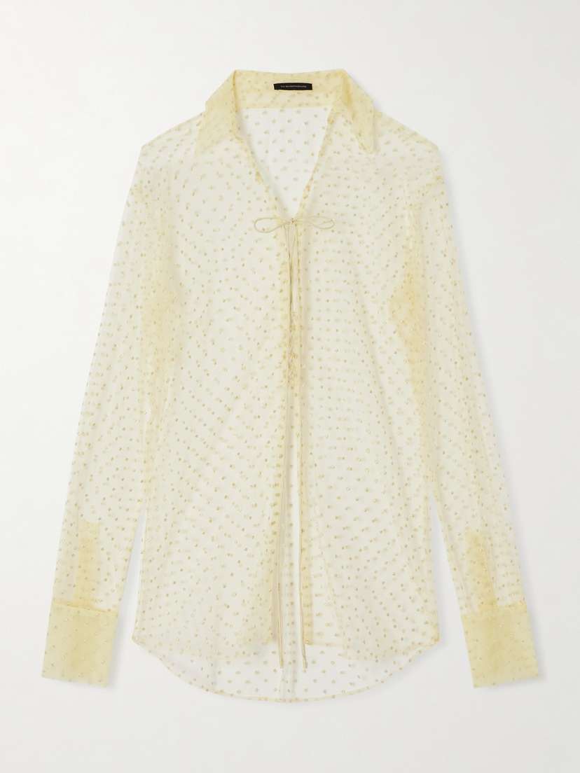 Kiki de Montparnasse Merci Flocked Tulle Blouse