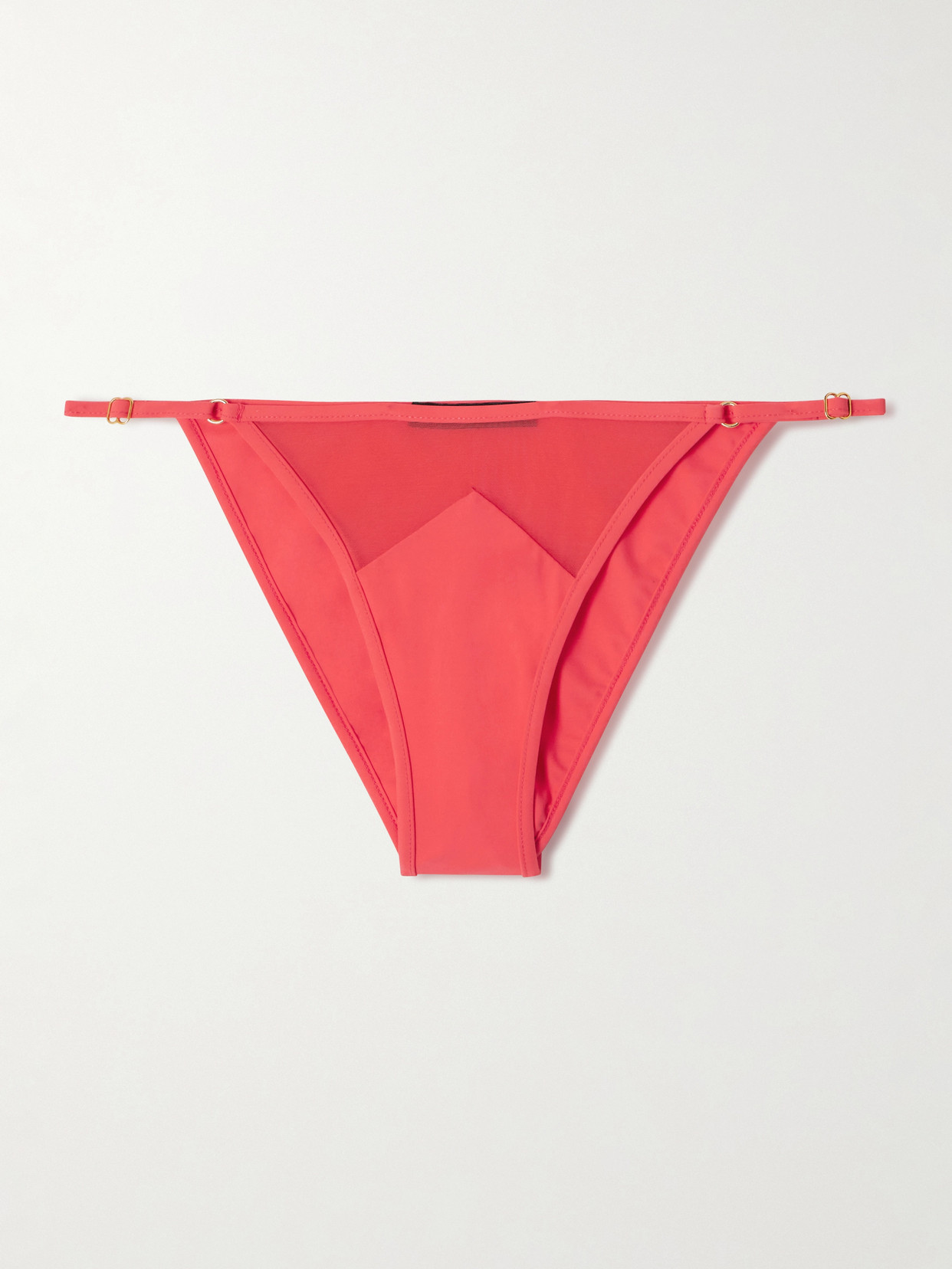 Kiki De Montparnasse Peep Show Mesh-trimmed Bikini Brief In Orange