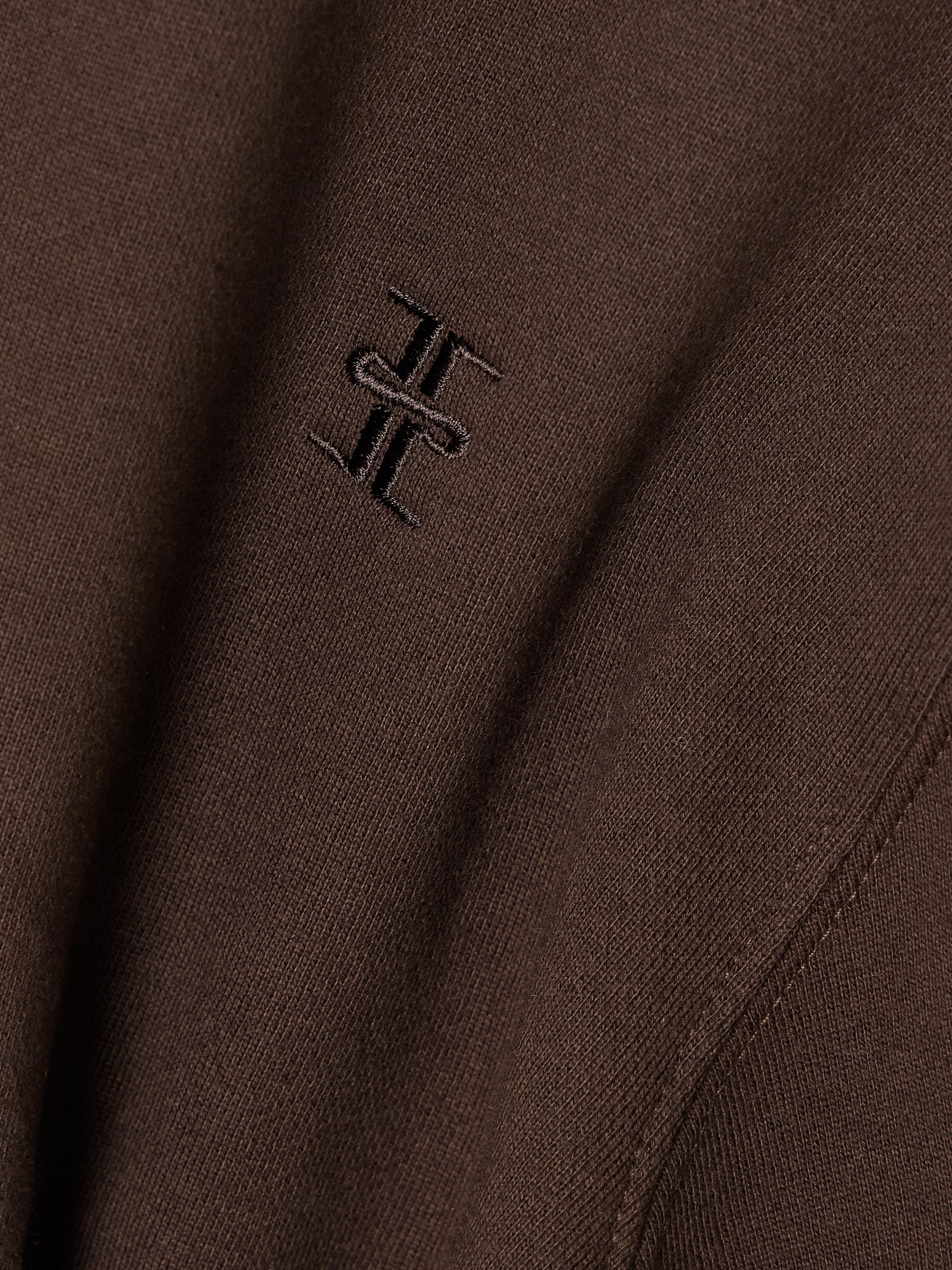 ÉTERNE Embroidered French cotton and modal-blend terry half-zip sweatshirt