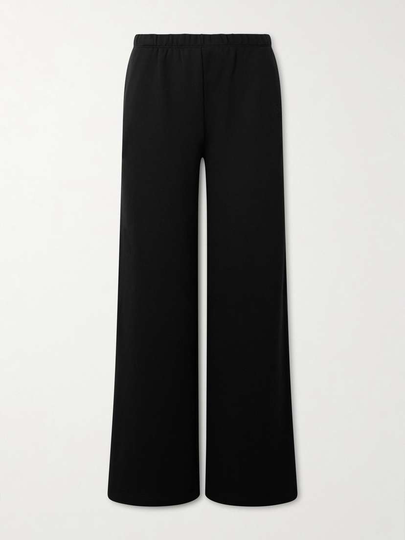 ÉTERNE Embroidered Cotton And Modal-blend Jersey Sweatpants