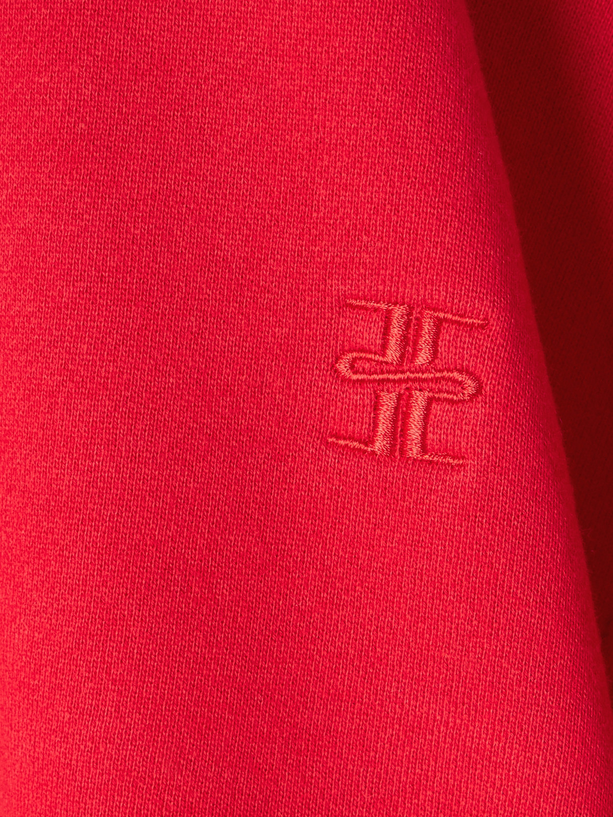 Éterne Embroidered French Cotton And Modal-blend Terry Half-zip Sweatshirt In Red