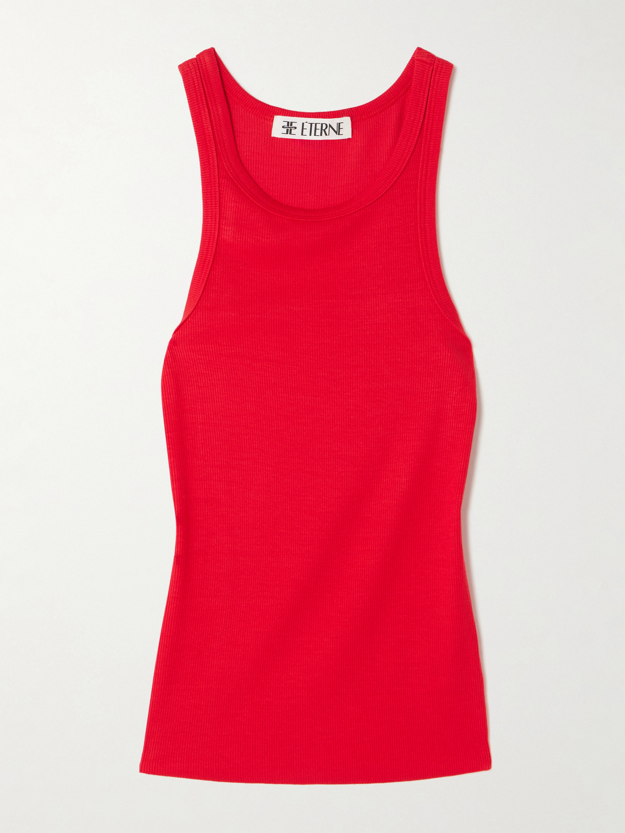 Éterne Ribbed Stretch-jersey Tank In Red