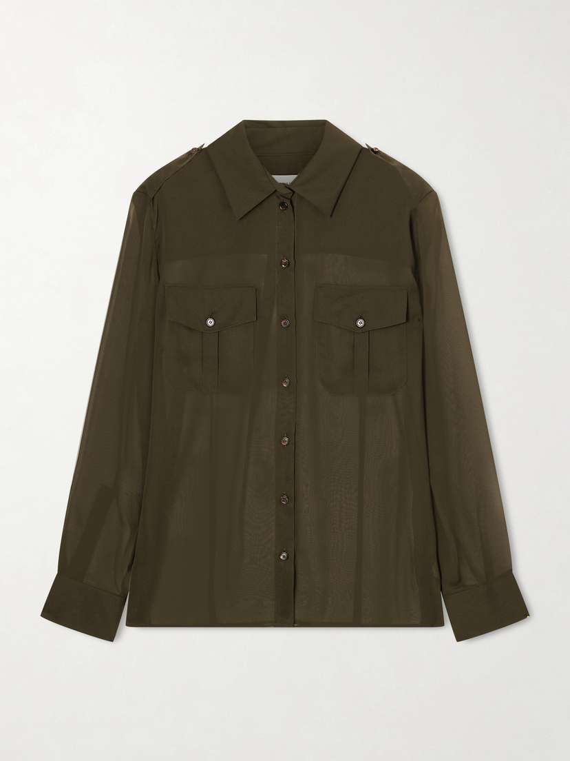 Veronica de Piante Daphne Silk-georgette Shirt