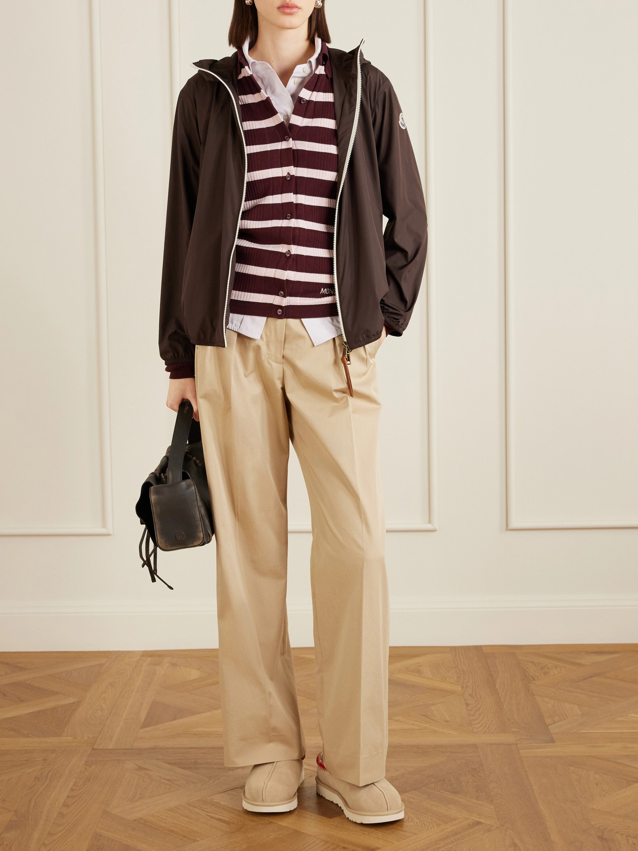 Striped Ribbed Cotton Polo