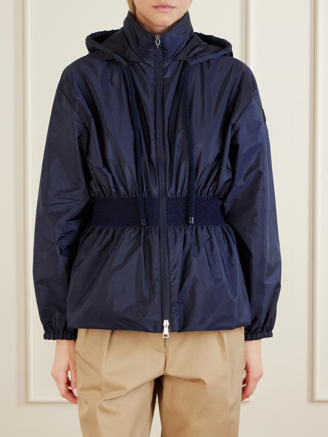 Liriope Hooded Gathered Jacket