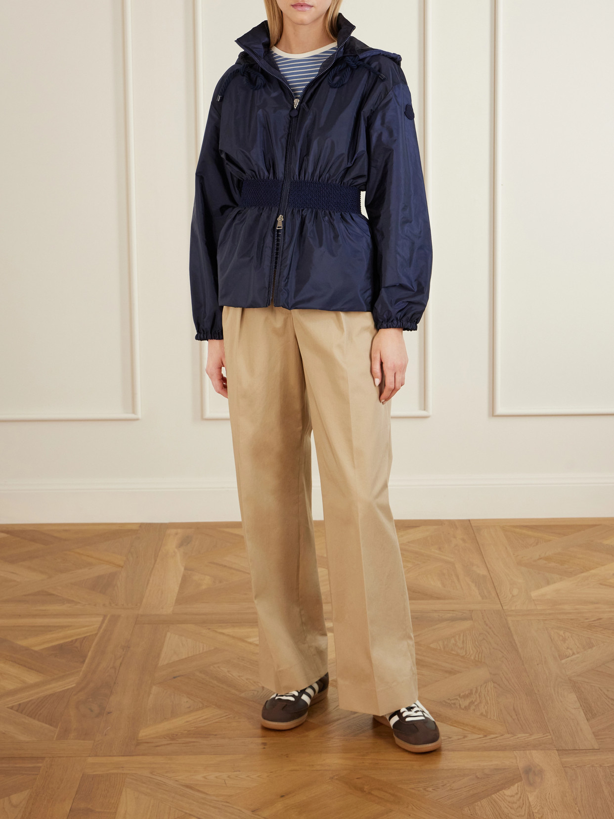 Liriope Hooded Gathered Jacket