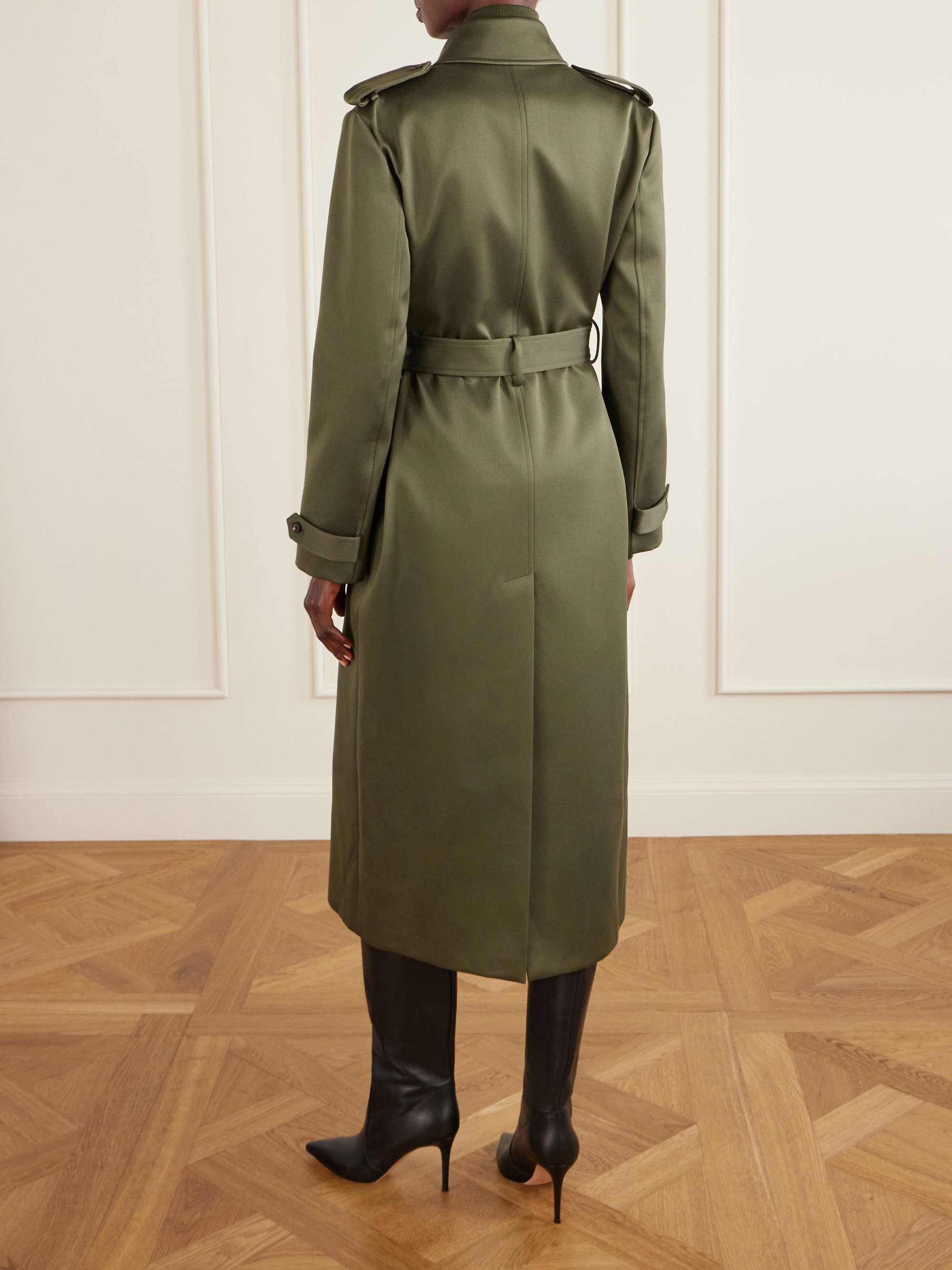 VERONICA DE PIANTE Amara double-breasted belted cotton trench coat