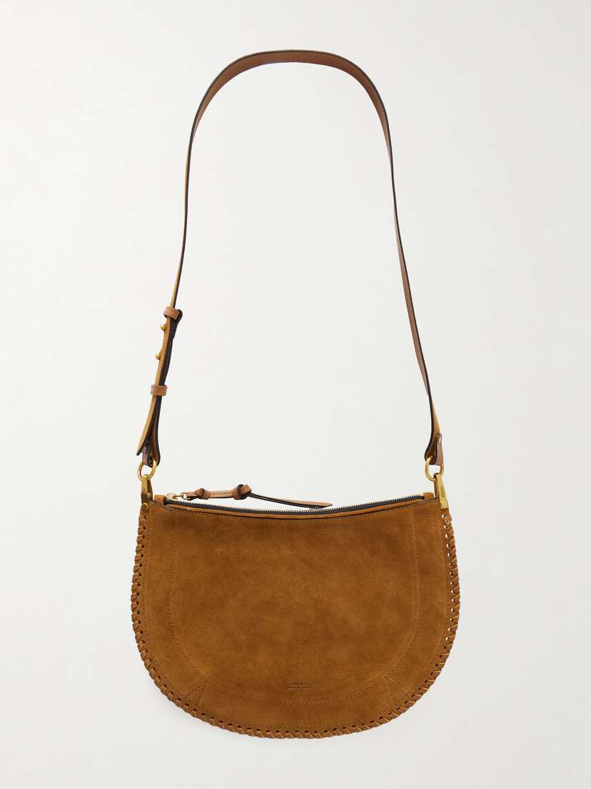 Isabel Marant Oskan Soft Whipstitched Suede Shoulder Bag