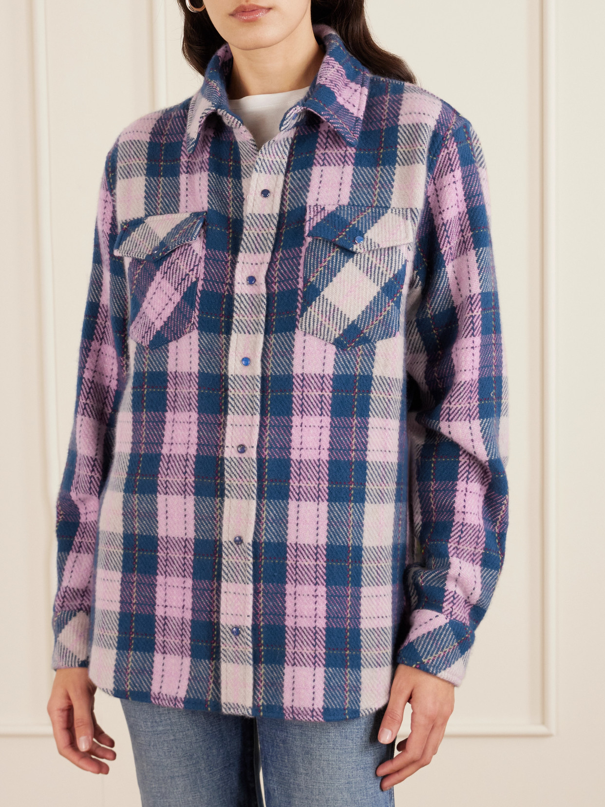 Checked Cashmere Shirt
