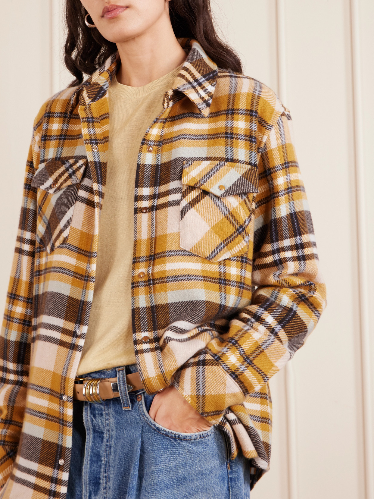 Checked Cashmere Shirt