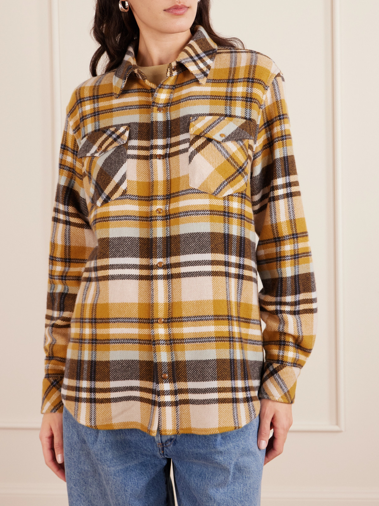 Checked Cashmere Shirt