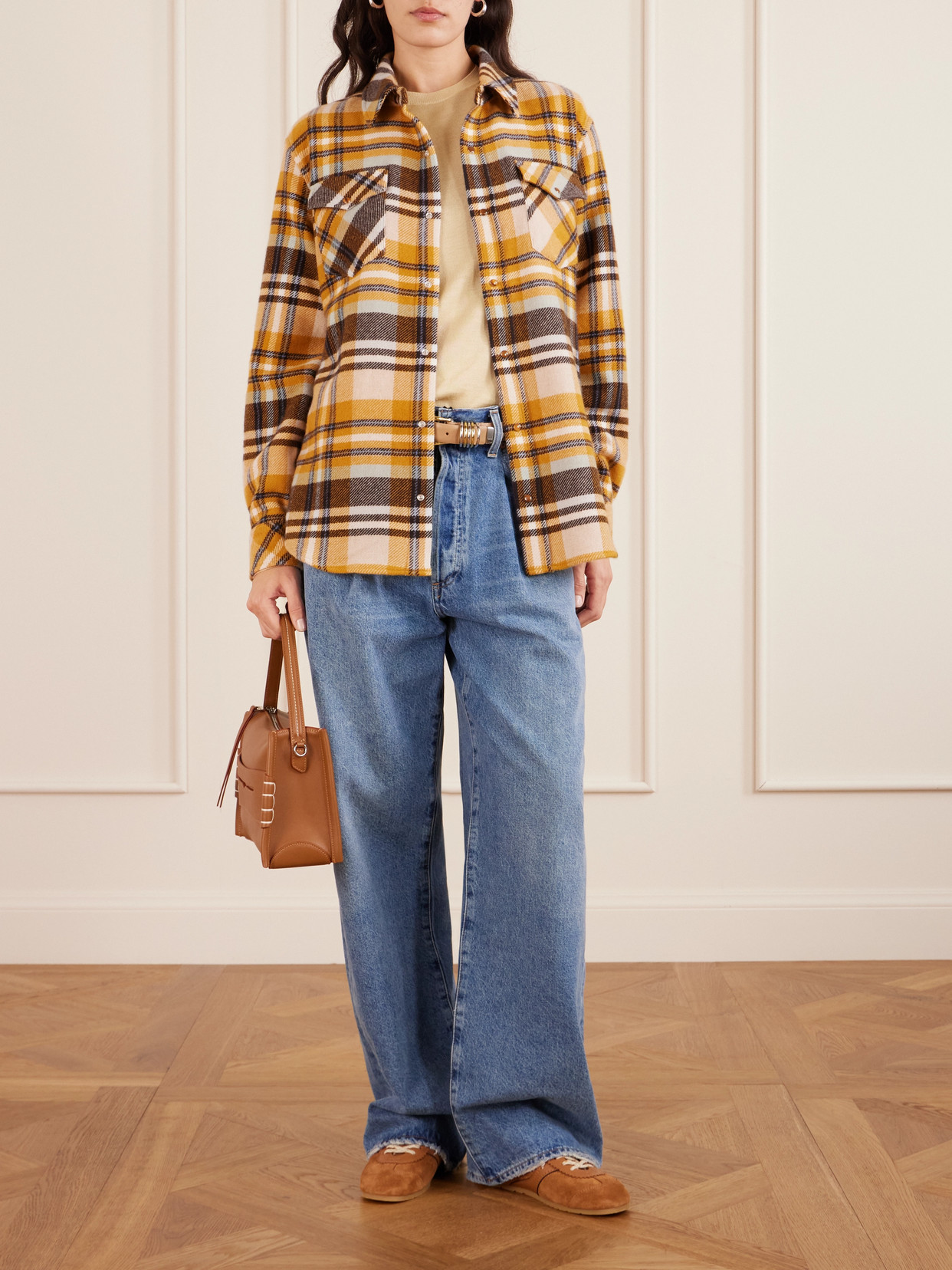 Checked Cashmere Shirt