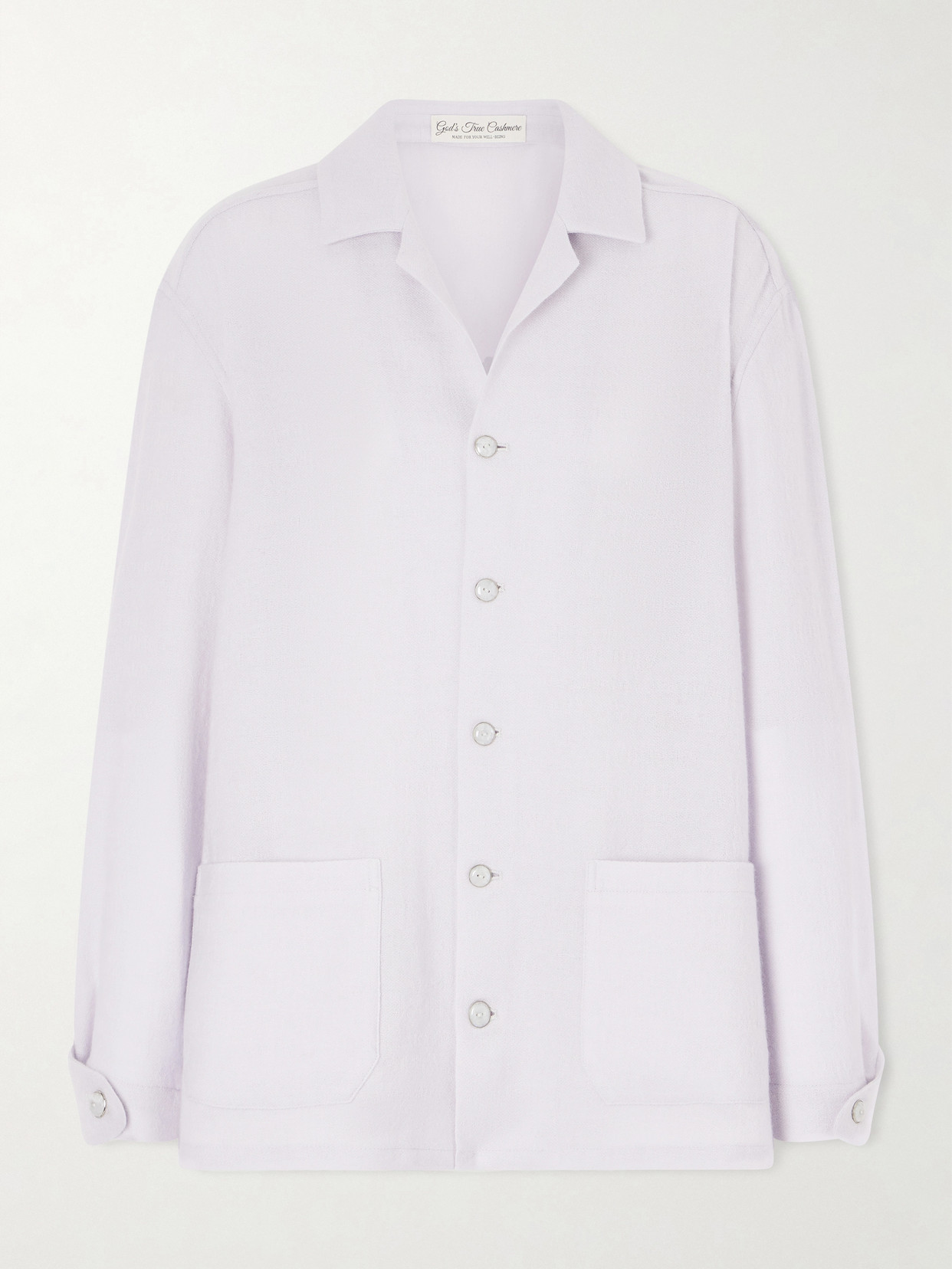 God's True Cashmere Cashmere Pyjama Shirt In White