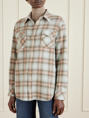 God's True Cashmere Checked cashmere shirt