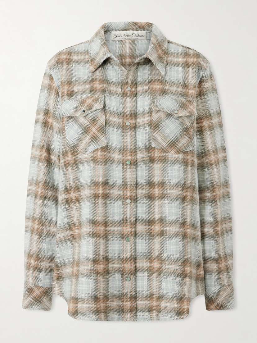 God’s True Cashmere Checked Cashmere Shirt