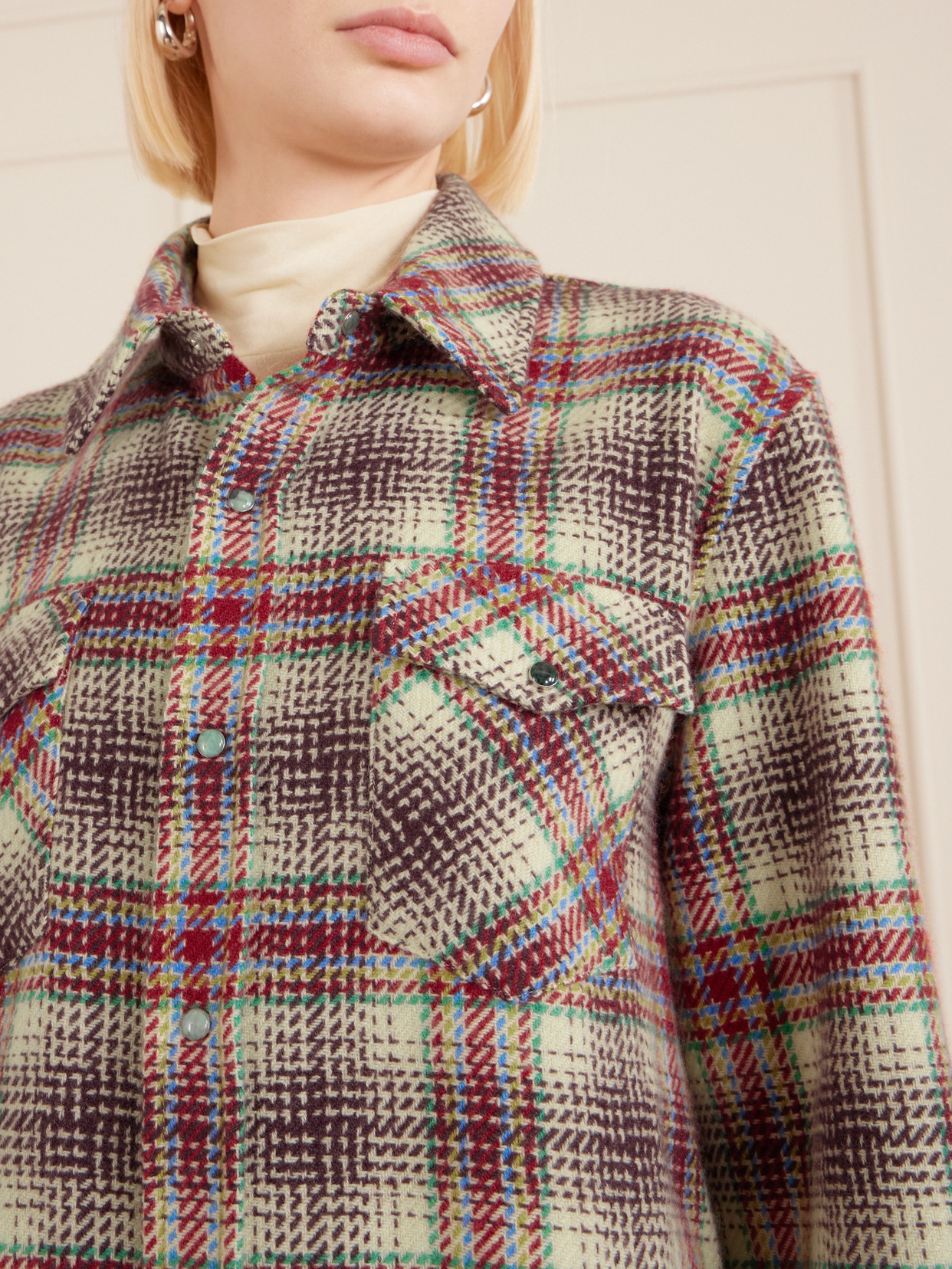 God's True Cashmere Balance Checked Cashmere Shirt In Multi