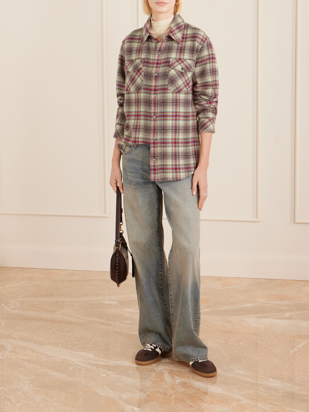 God's True Cashmere Balance Checked Cashmere Shirt In Multi