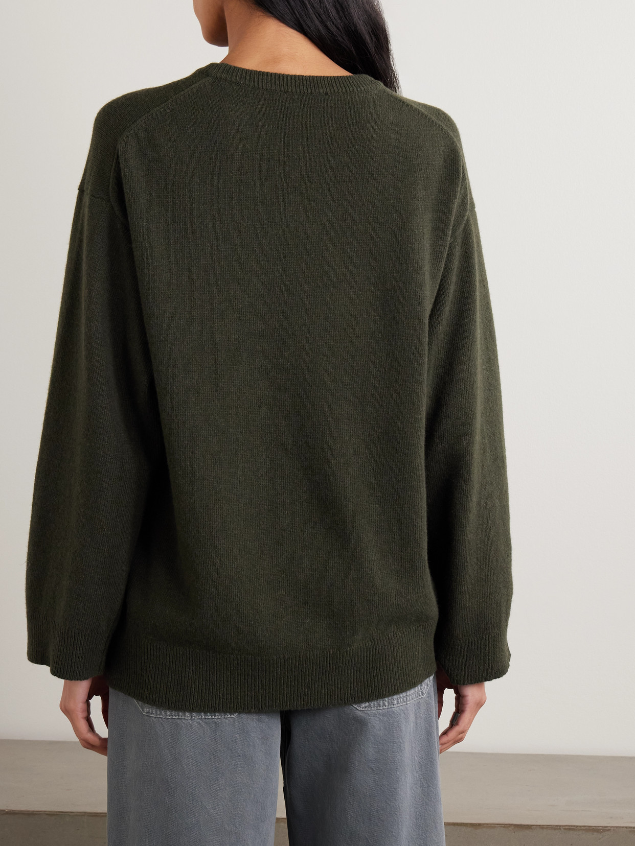 Oversized Jacquard-Knit Wool-Blend Sweater