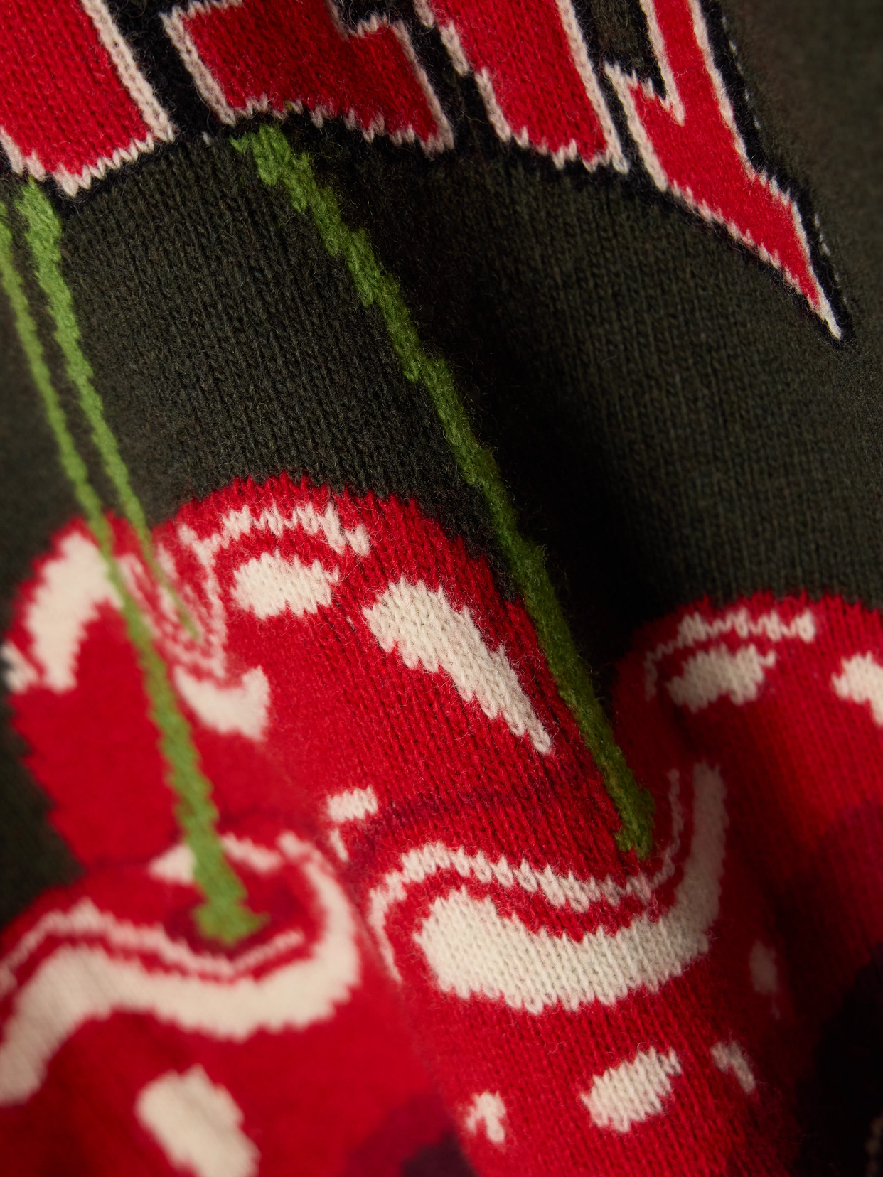 Oversized Jacquard-Knit Wool-Blend Sweater