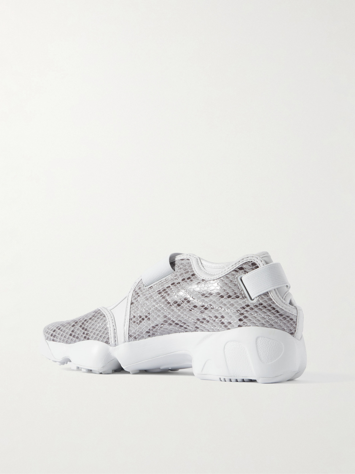 Air Rift Snake-Effect Leather Split-Toe Sneakers