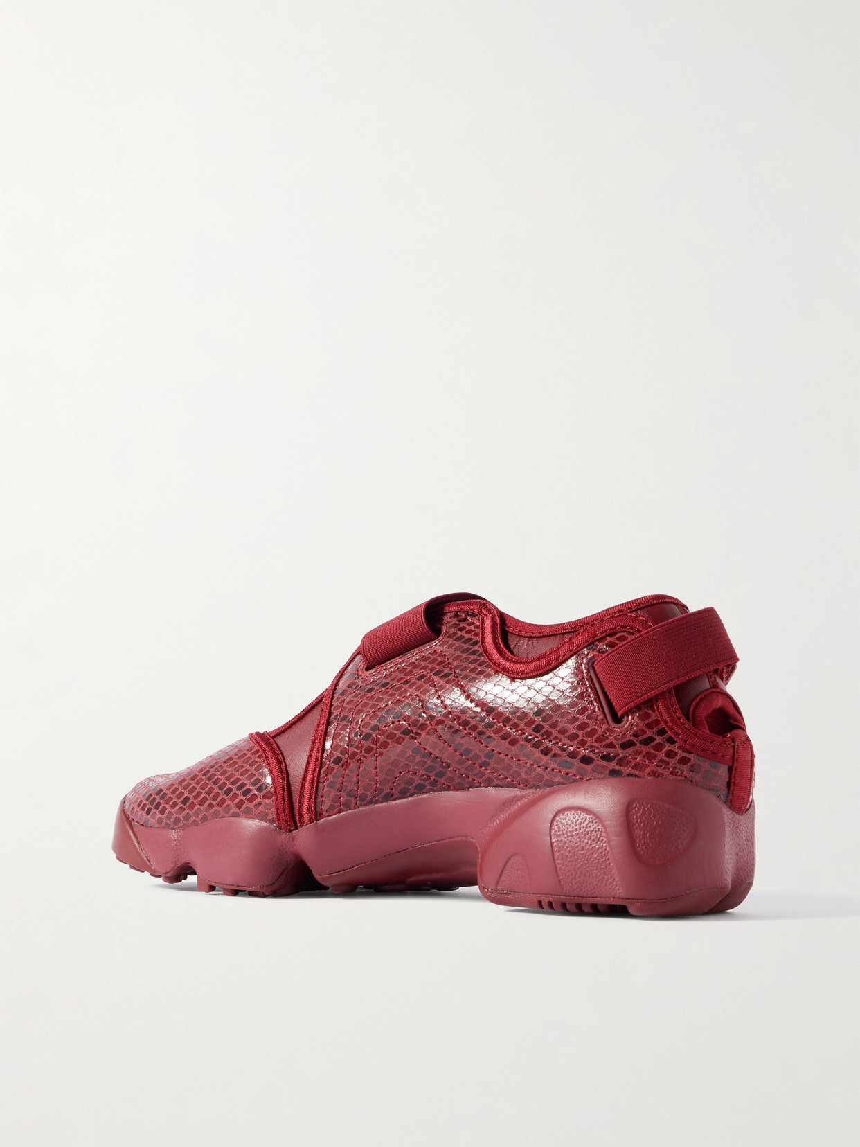 Air Rift Snake-Effect Leather Split-Toe Sneakers