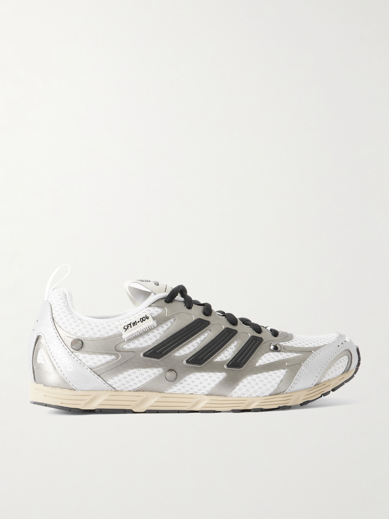 Adidas Originals Adidas X Wales Bonner X Sftm Adizero Panelled Mesh Sneakers In Gray