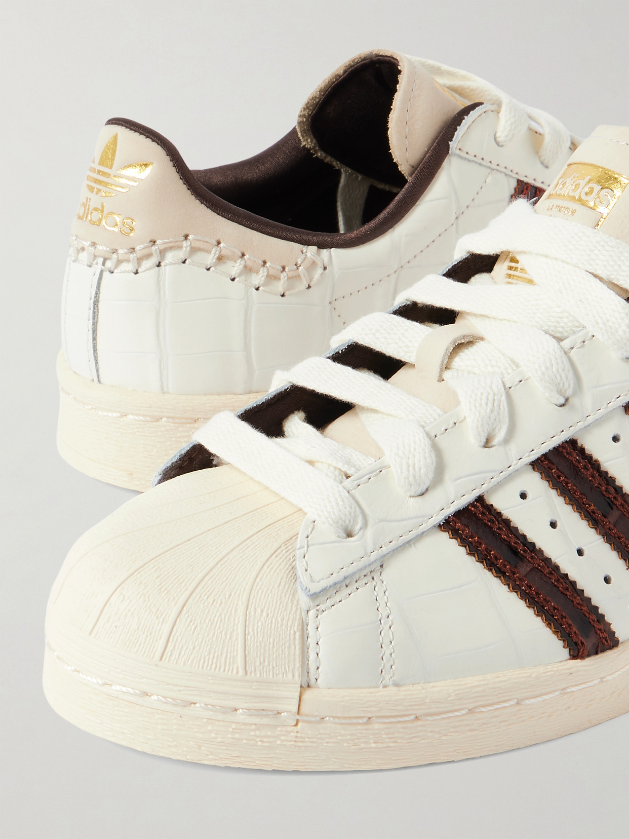 + Wales Bonner Superstar Croc-Effect Sneakers