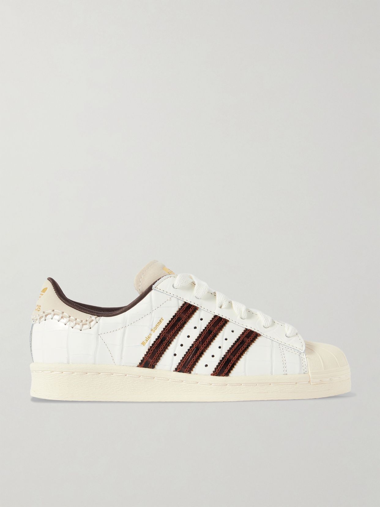 + Wales Bonner Superstar croc-effect leather sneakers