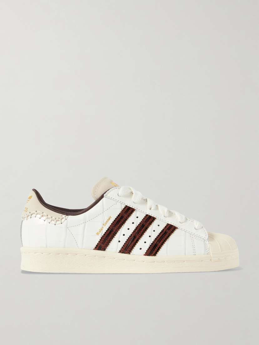 adidas Originals + Wales Bonner Superstar Croc-effect Leather Sneakers