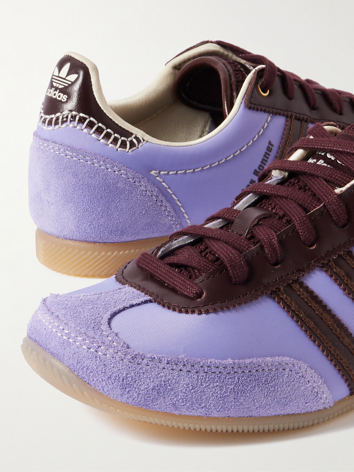 + Wales Bonner Japan Suede- And Leather-Trimmed Canvas Sneakers