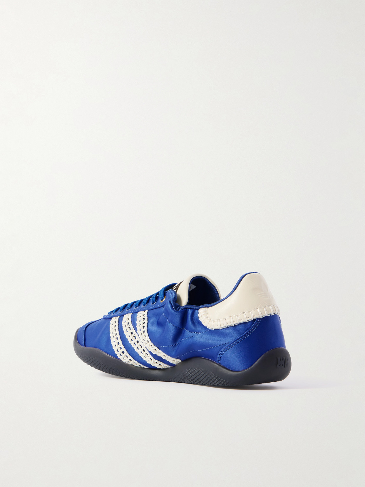 + Wales Bonner Karintha Leather And Crochet-Trimmed Sneakers