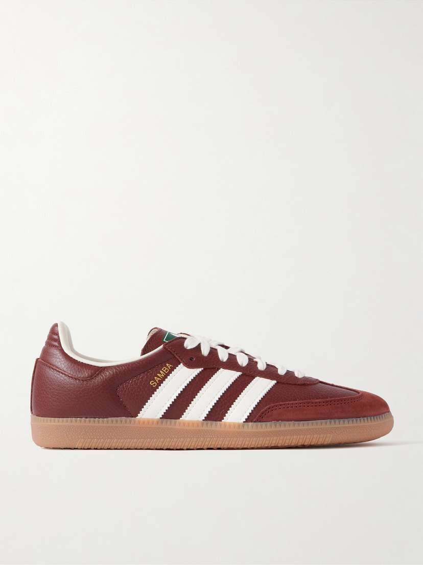 adidas Originals Samba Og Suede-trimmed Leather Sneakers