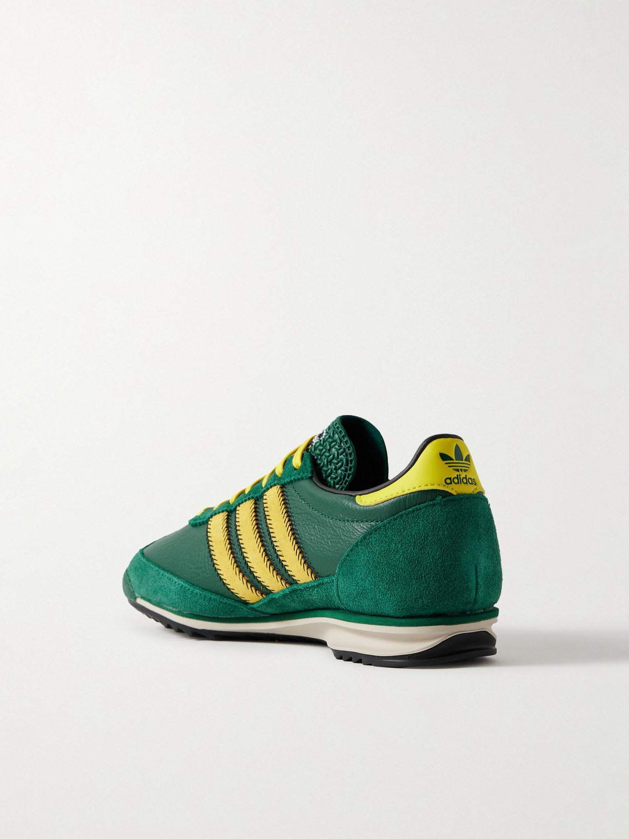 Adidas Originals Sl 72 Og Suede And Leather Sneakers In Green