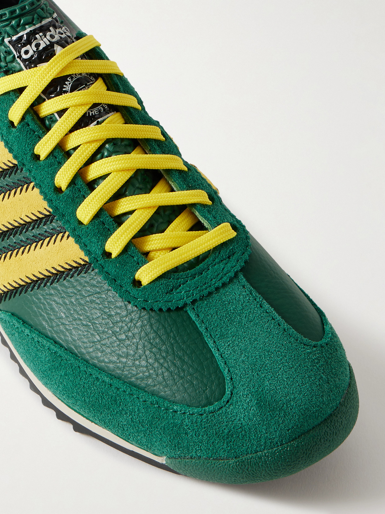 Adidas Originals Sl 72 Og Suede And Leather Sneakers In Green