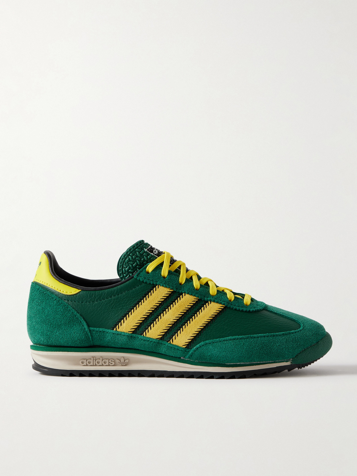 Adidas Originals Sl 72 Og Suede And Leather Sneakers In Green