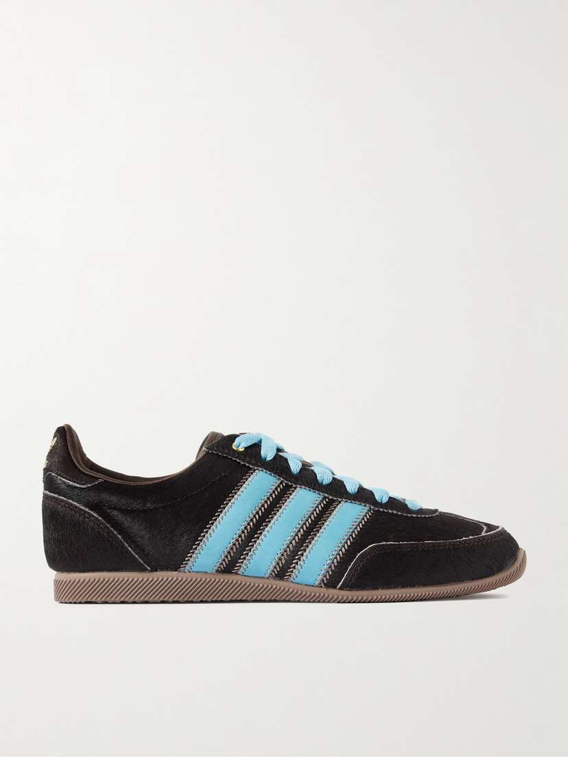 adidas Originals Japan W Leather-trimmed Calf Hair Sneakers