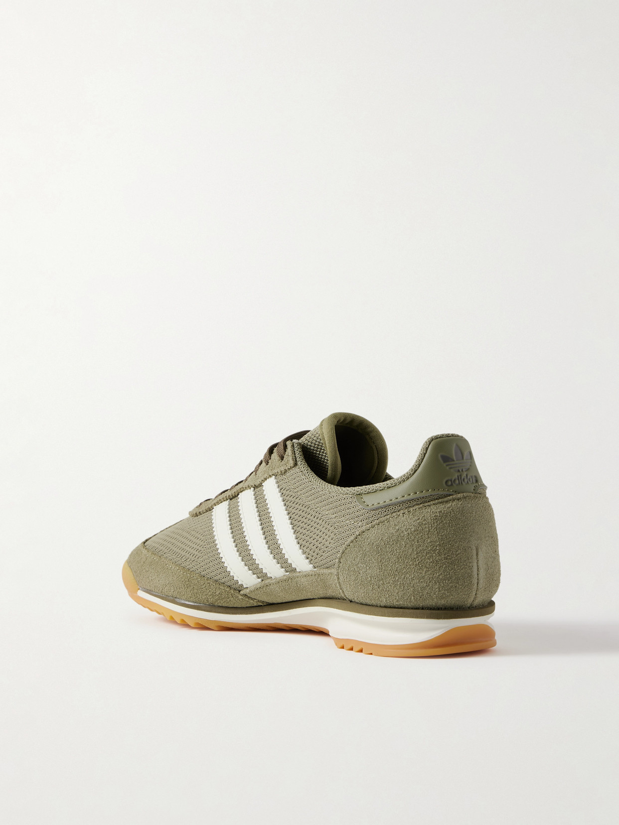 Adidas Originals Sl 72 Og Suede And Leather-trimmed Mesh Sneakers In Green