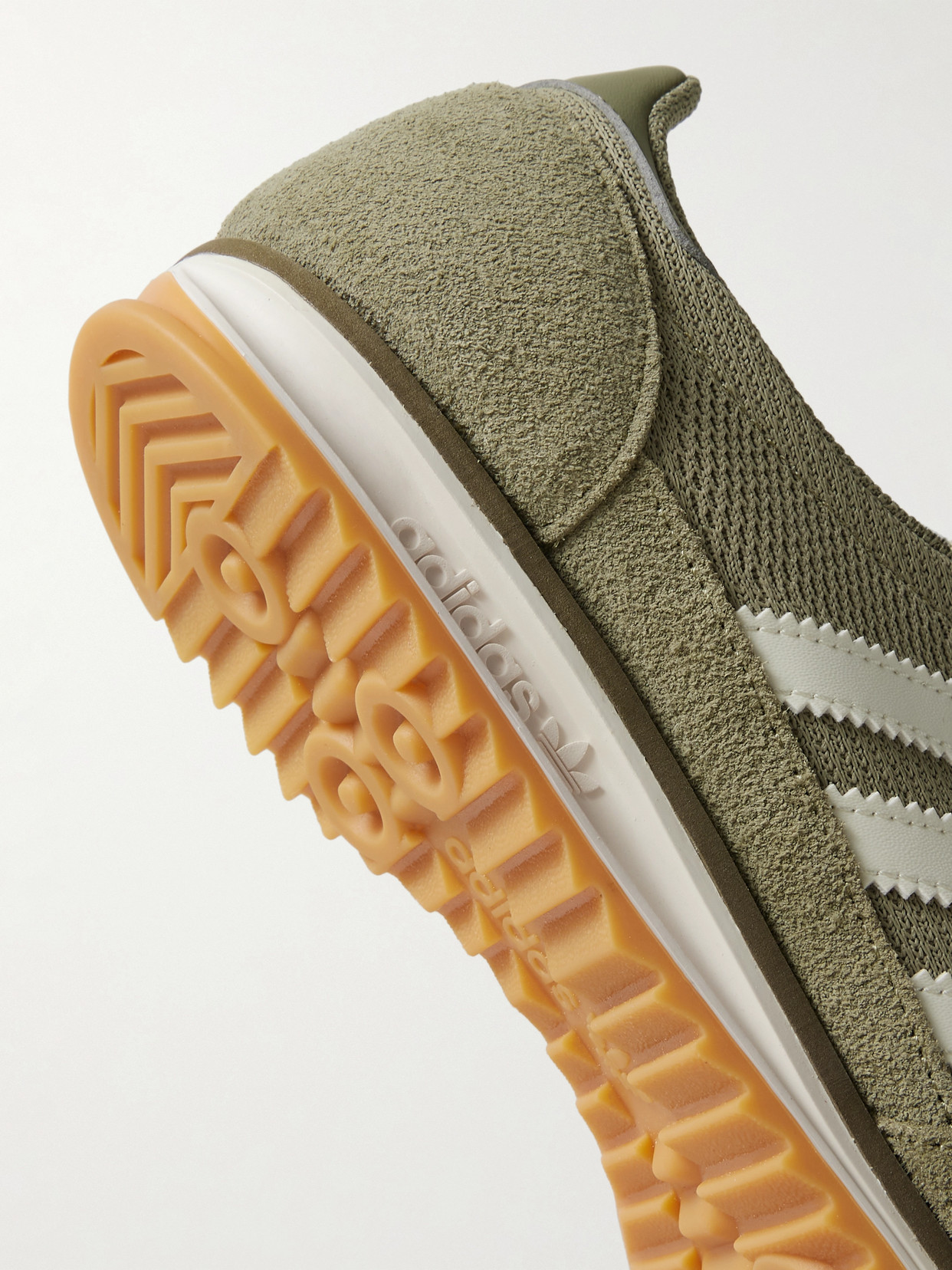 Adidas Originals Sl 72 Og Suede And Leather-trimmed Mesh Sneakers In Green