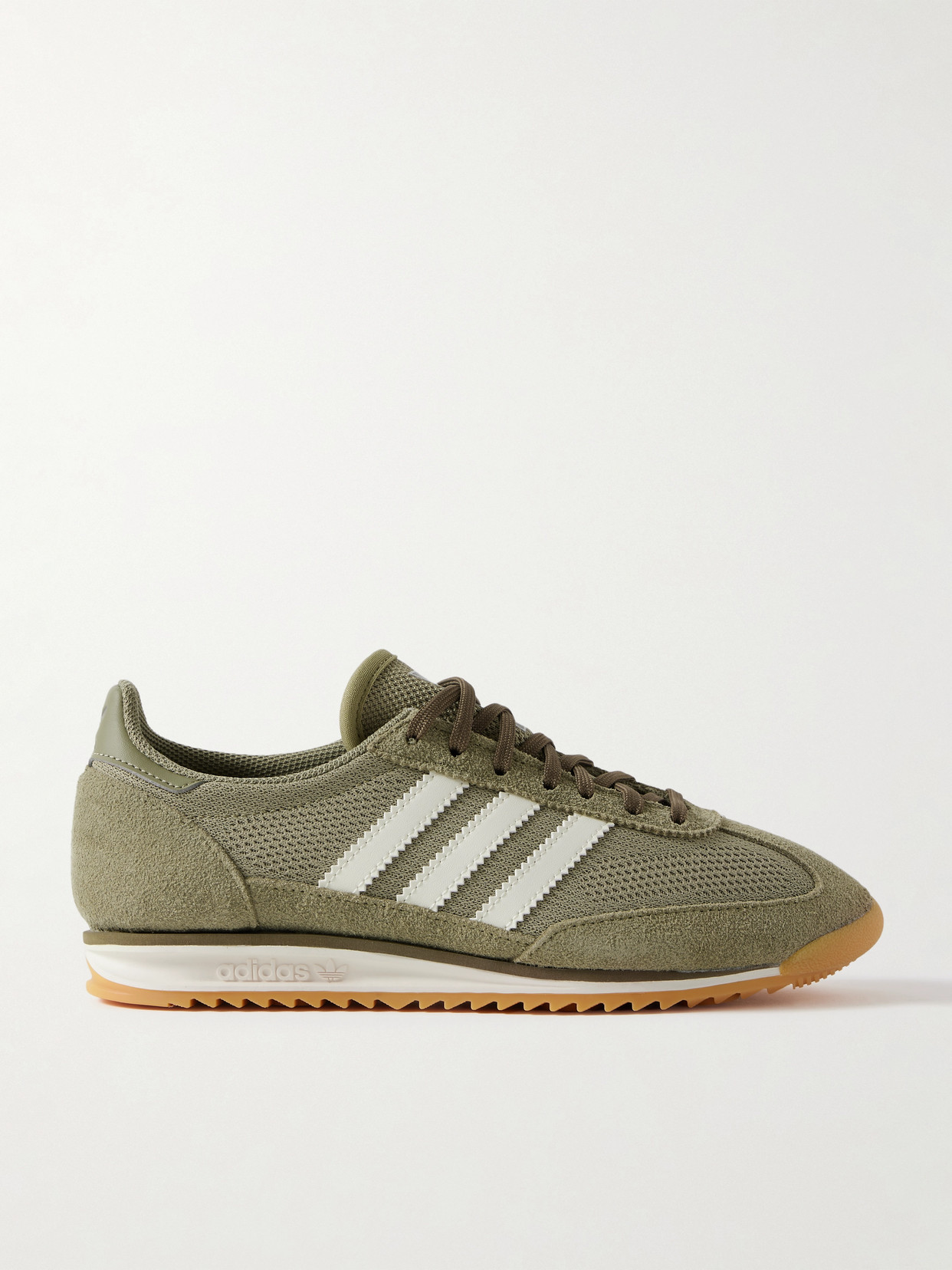 Adidas Originals Sl 72 Og Suede And Leather-trimmed Mesh Sneakers In Green
