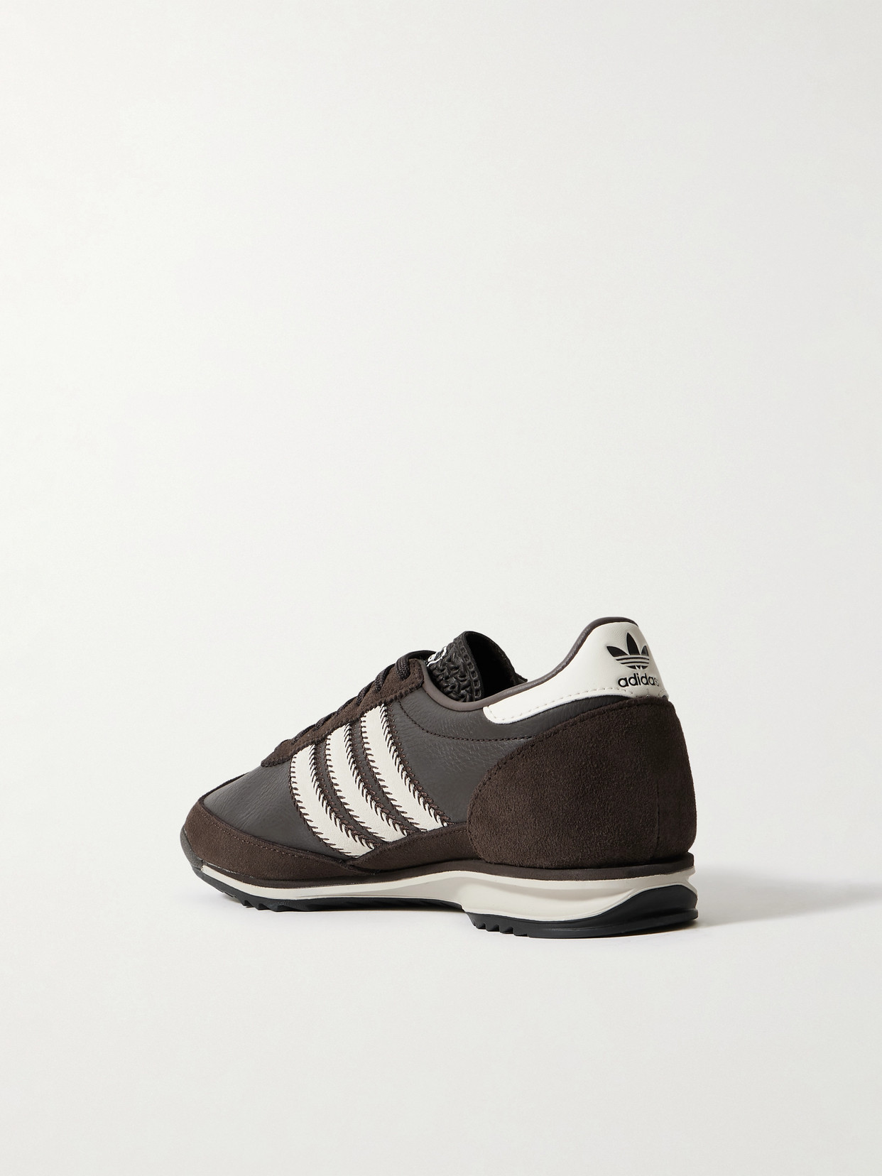 Adidas Originals Sl 72 Og Suede And Leather Sneakers In Brown
