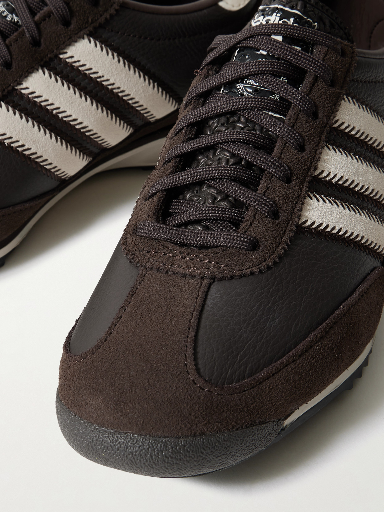 Adidas Originals Sl 72 Og Suede And Leather Sneakers In Brown