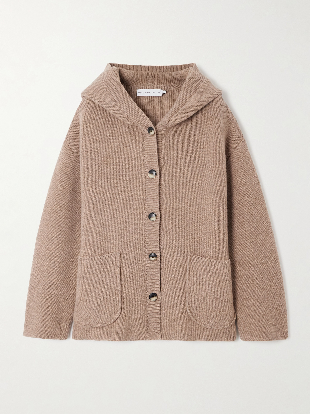 Proenza Schouler White Label Nelly Wool Cardigan In Brown