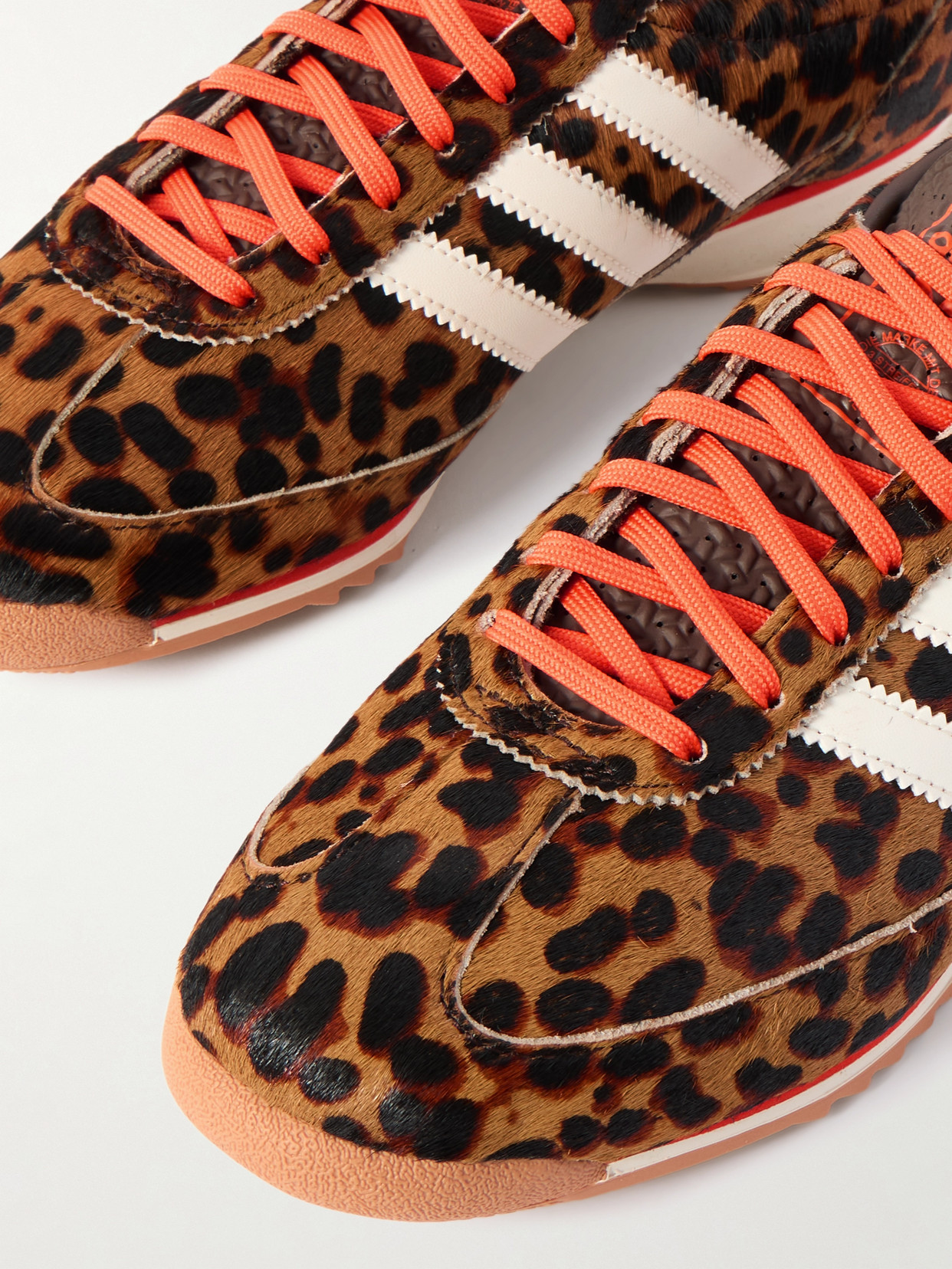 Sl 72 Og Leather-Trimmed Leopard-Print Pony Sneakers