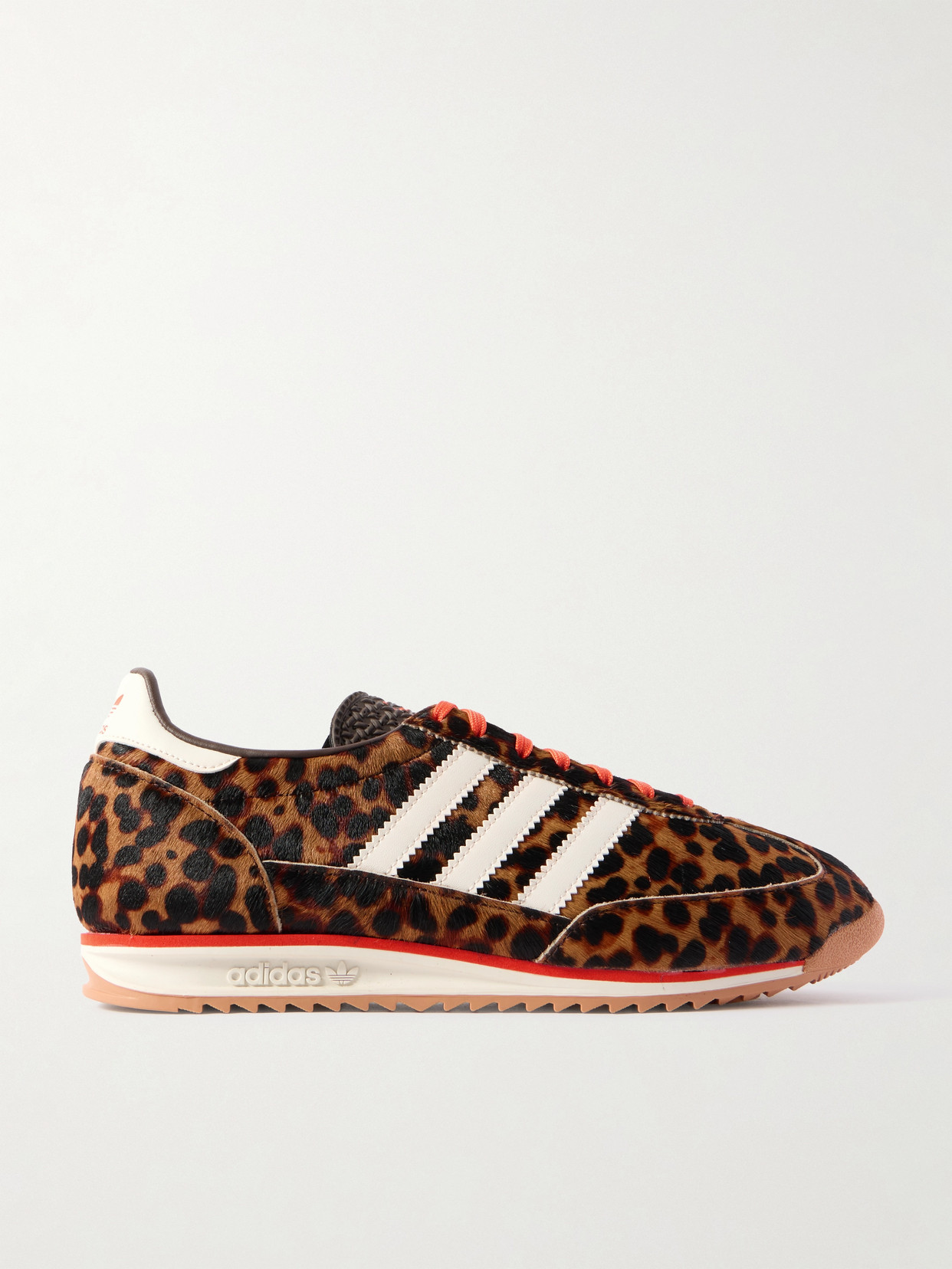 Adidas Originals Womens Adidas Sl 72 Leopard-print Suede And Mesh Low-top Trainers In Multi